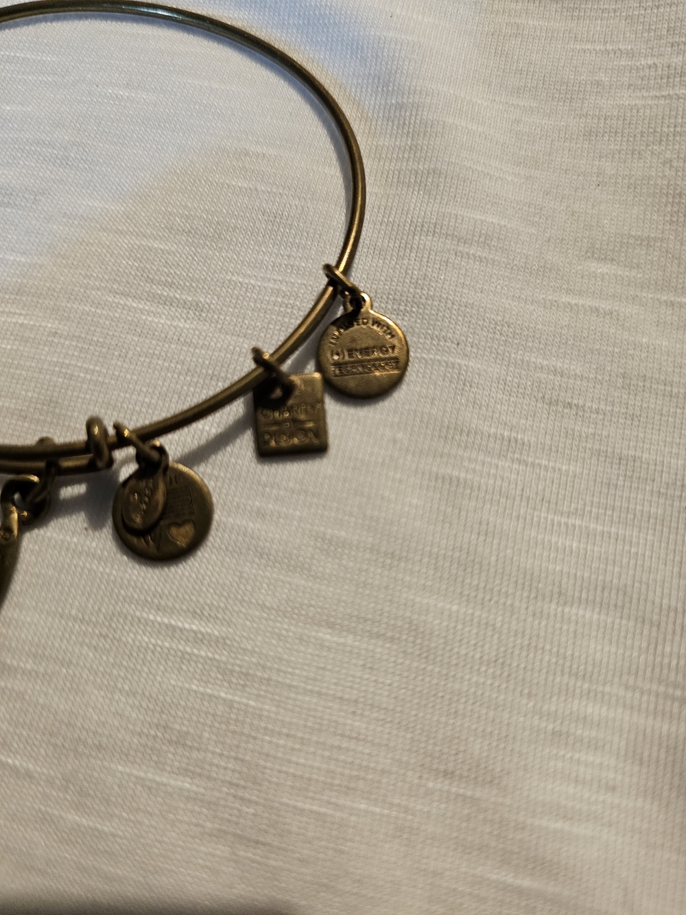 Gold-Tone Charm Bangle Bracelet with Butterfly and Coin Charms - Women's - Picture 3 of 5